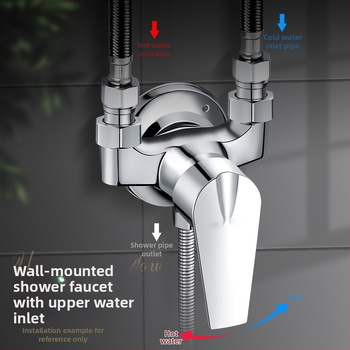 Valvă de amestec pentru duș, corp din cupru, disc ceramic al valvei, model MZLY-01, conectări DN15, temperatură de funcționare 0-99°C