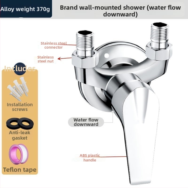 Valvă de amestec pentru duș, corp din cupru, disc ceramic al valvei, model MZLY-01, conectări DN15, temperatură de funcționare 0-99°C