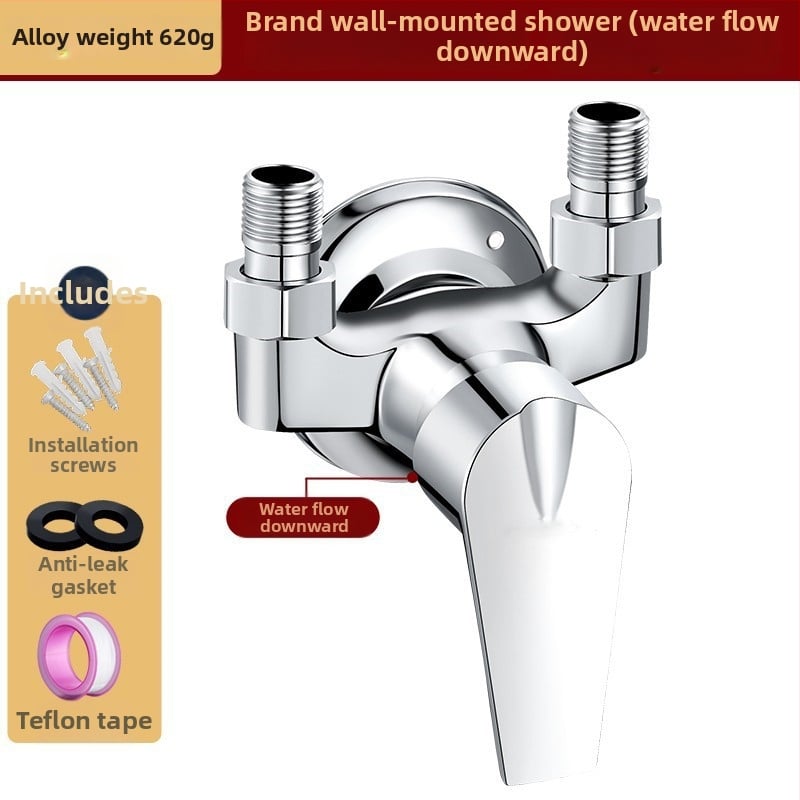 Valvă de amestec pentru duș, corp din cupru, disc ceramic al valvei, model MZLY-01, conectări DN15, temperatură de funcționare 0-99°C