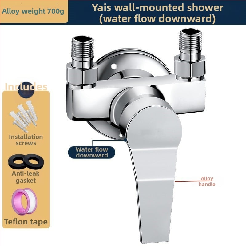 Valvă de amestec pentru duș, corp din cupru, disc ceramic al valvei, model MZLY-01, conectări DN15, temperatură de funcționare 0-99°C