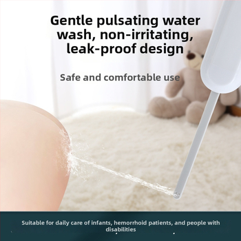 Prenosný elektrický bidet pre WC sedadlo — mobilné čistenie, ABS, CE certifikát, regulácia tlaku vody, umývanie sedadla a žien