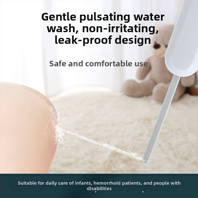 Prenosný elektrický bidet pre WC sedadlo — mobilné čistenie, ABS, CE certifikát, regulácia tlaku vody, umývanie sedadla a žien