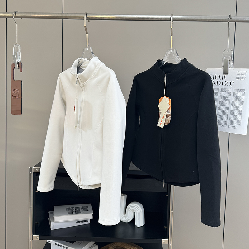 Cardigan-jachetă pentru femei, croială Slim, guler polo, mâneci lungi, material Chenille, Spandex <30%