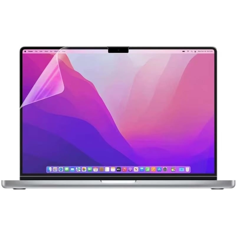 MacBook Pro kijelzővédő fólia — PET anyag, kékfény elleni védelem, különböző MacBook modellekkel kompatibilis