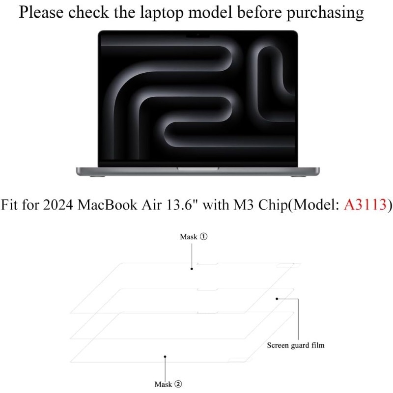 MacBook Pro kijelzővédő fólia — PET anyag, kékfény elleni védelem, különböző MacBook modellekkel kompatibilis