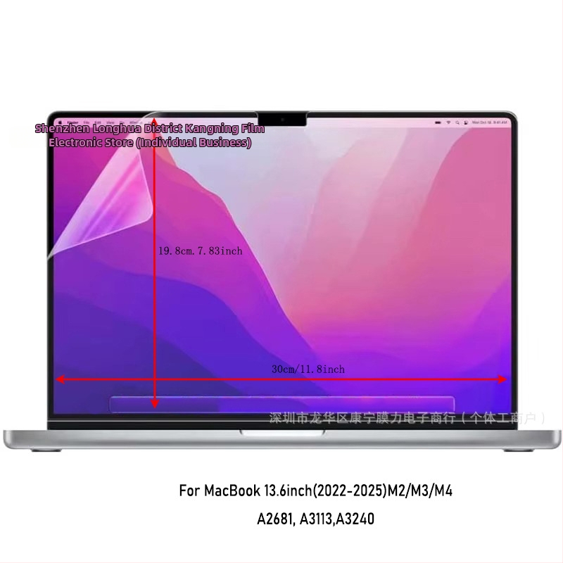 MacBook Pro kijelzővédő fólia — PET anyag, kékfény elleni védelem, különböző MacBook modellekkel kompatibilis