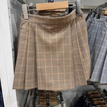 Детска пола в стил А-линия с еластична талия, памук като основна материя, плат Pongee, за възраст 0–1 година