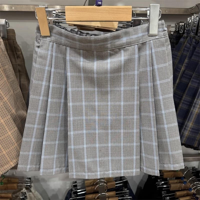 Детска пола в стил А-линия с еластична талия, памук като основна материя, плат Pongee, за възраст 0–1 година