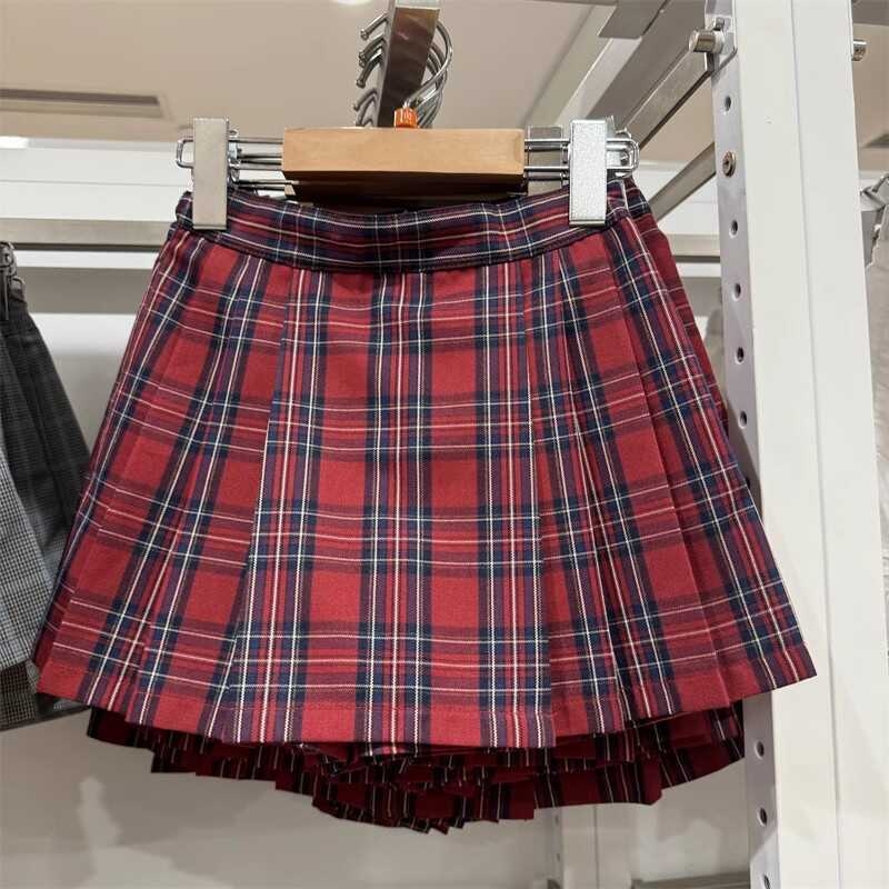 Детска пола в стил А-линия с еластична талия, памук като основна материя, плат Pongee, за възраст 0–1 година