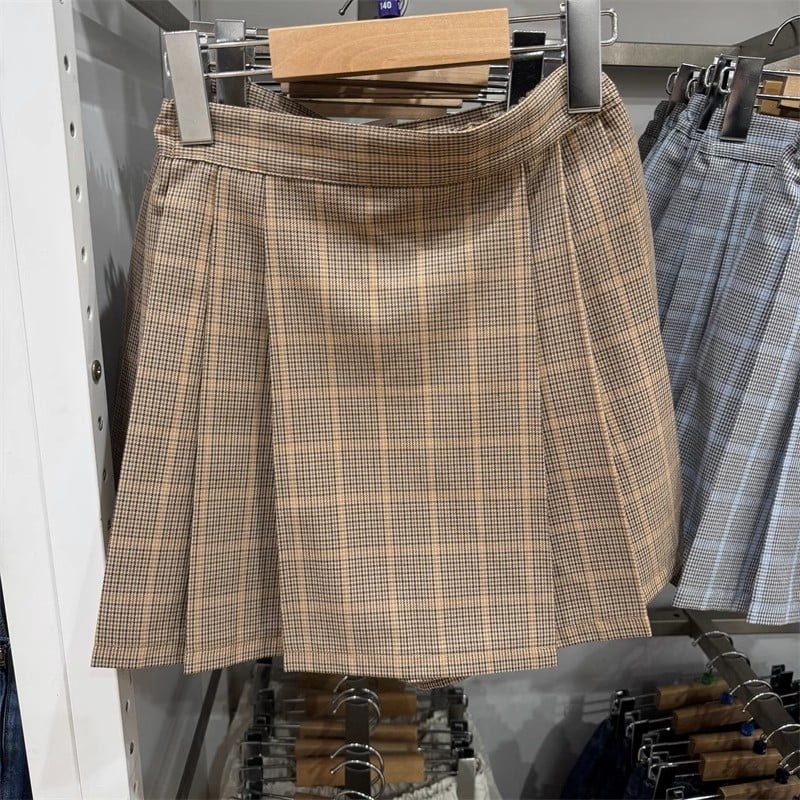 Детска пола в стил А-линия с еластична талия, памук като основна материя, плат Pongee, за възраст 0–1 година