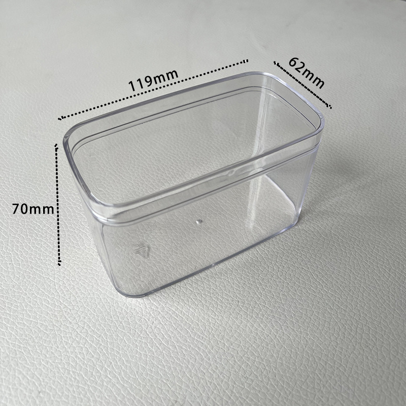 Recipient plastic transparent dreptunghiular pentru alimente cu capac, sigilabil, mai multe modele, marcă Jin Peng, logo imprimat