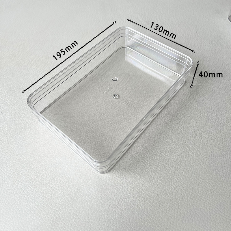 Recipient plastic transparent dreptunghiular pentru alimente cu capac, sigilabil, mai multe modele, marcă Jin Peng, logo imprimat