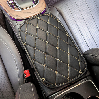 Covoraș din piele brodat pentru cotiera auto, Model SJ-PGFSX, Potrivire generală, Greutate 0.07 kg, Personalizabil