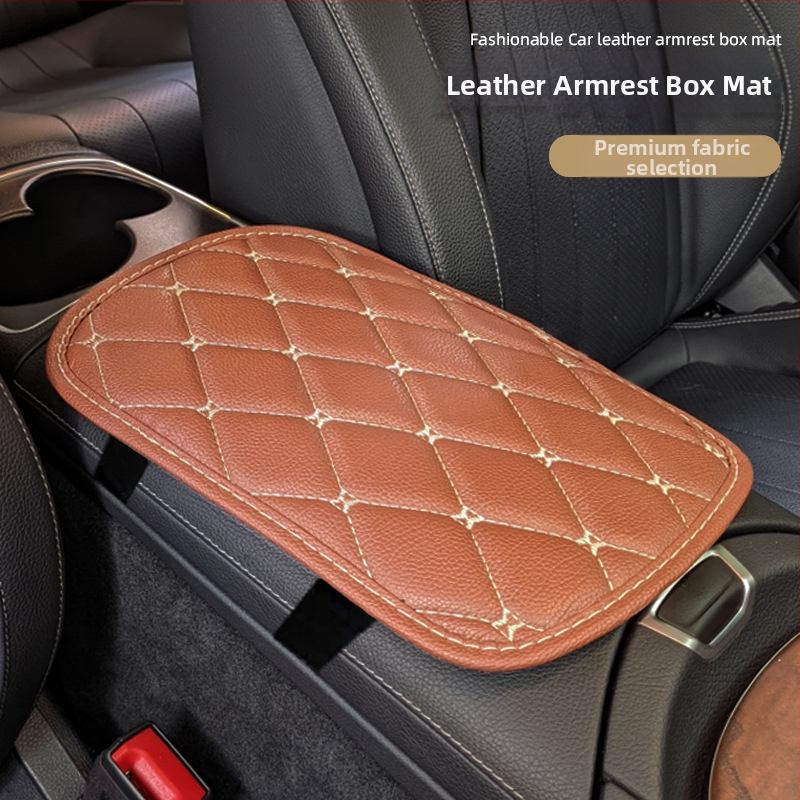 Covoraș din piele brodat pentru cotiera auto, Model SJ-PGFSX, Potrivire generală, Greutate 0.07 kg, Personalizabil