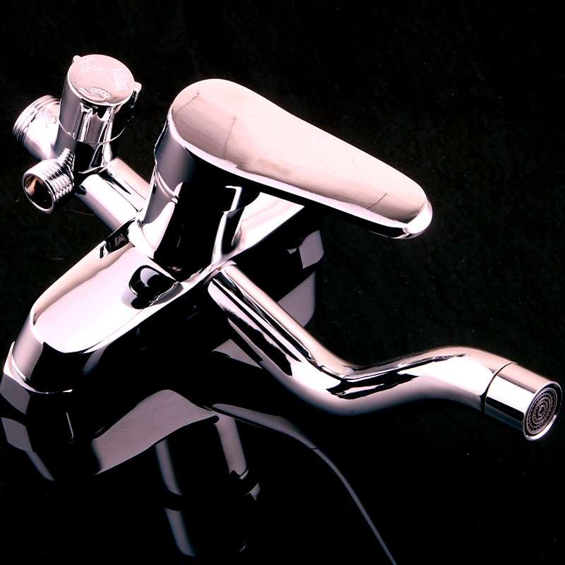 Robinet de duș cu trei moduri și divizor de apă — YM-6003, din cupru, montat pe perete, mecanism ceramic