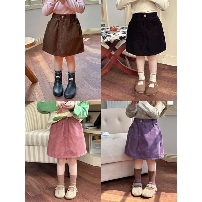 Koreai stílusú gyerekeknek készült vállszoknya, A-vonal, pamut korduroy anyagból, egyszínű, 80–90% pamut, újszülötteknek 0–1 év, tavasz 2025