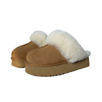 Papuci de femei cu partea superioară din nubuc, căptușeală din blană artificială, talpă din cauciuc, slip-on, grosime talpă 0–3 cm, iarnă 2025
