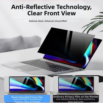 MacBook Air magánéletvédelmi kijelzőfilm, teljes ragasztású, 360°-os négy oldalról véd, PET háromrétegű szerkezet