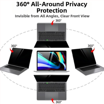 MacBook Air magánéletvédelmi kijelzőfilm, teljes ragasztású, 360°-os négy oldalról véd, PET háromrétegű szerkezet