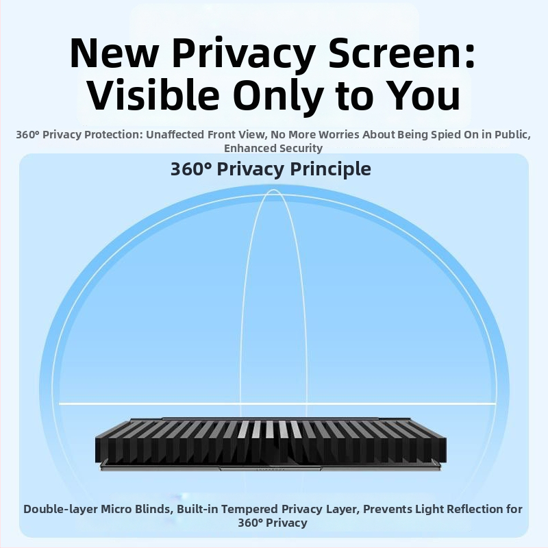 Film ochrany súkromia pre MacBook Air, plné lepenie, 360° ochrana štyroch strán, PET trojvrstvová konštrukcia