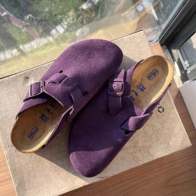 Ženske ravne slip-on cipele s vampom od bikovog velura, koža podstava, gumena podrážka, debljina potplata 3–5 cm, ravni đon; protuklizno, otporno na habanje, podrška