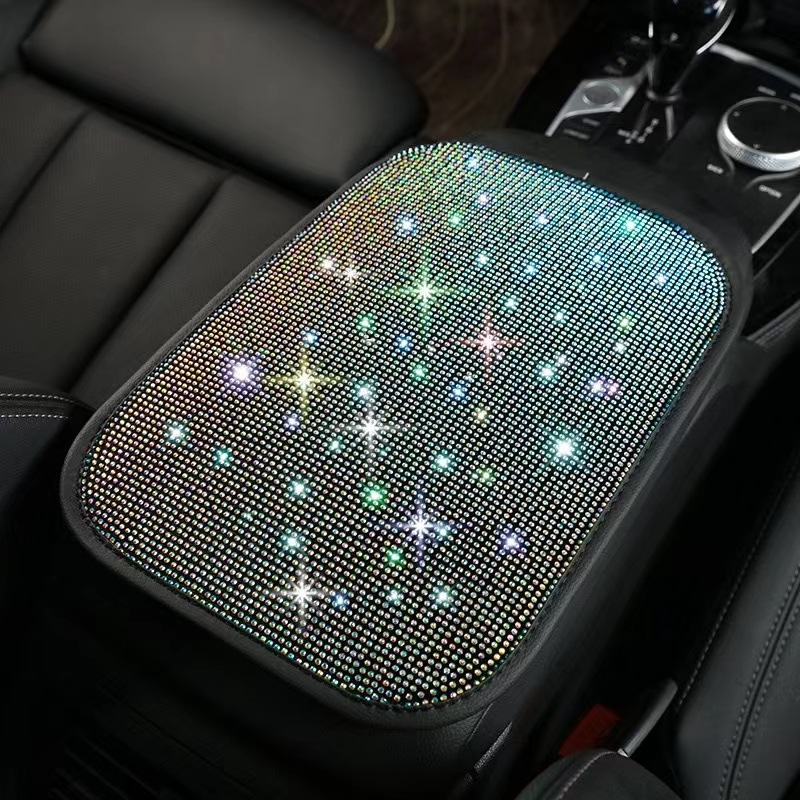 Pernă de cotieră auto cu cristale, montaj termic, potrivire universală