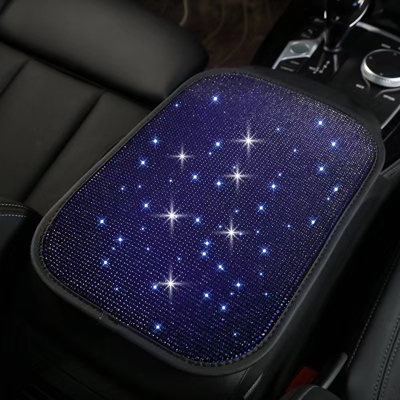 Pernă de cotieră auto cu cristale, montaj termic, potrivire universală