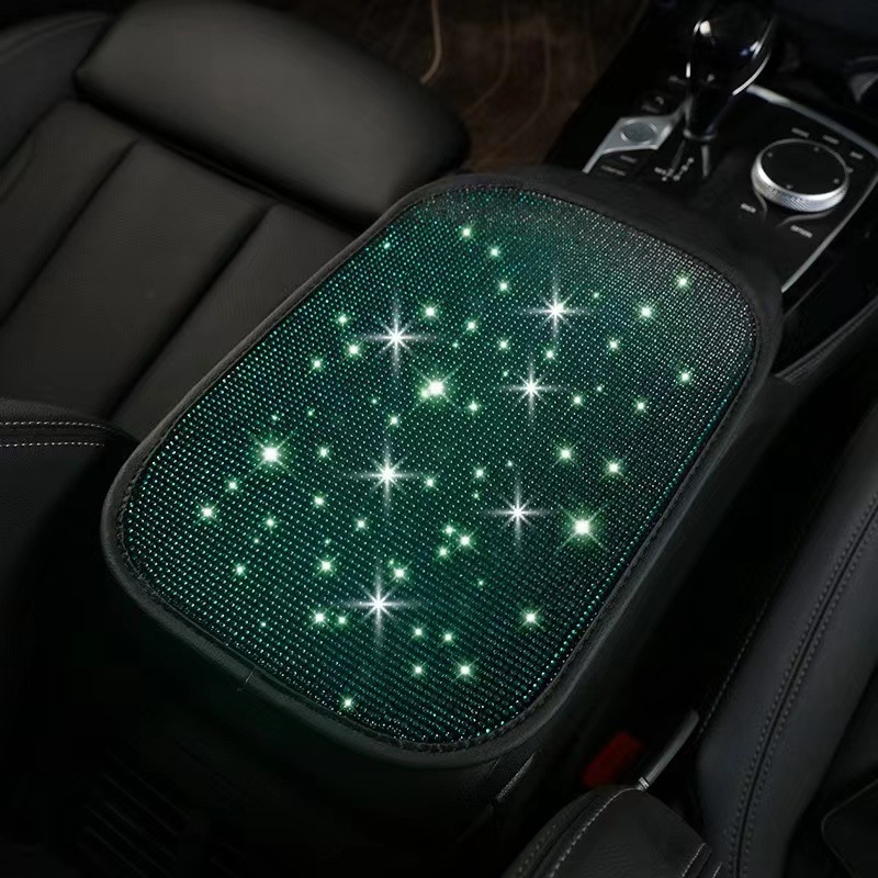 Pernă de cotieră auto cu cristale, montaj termic, potrivire universală