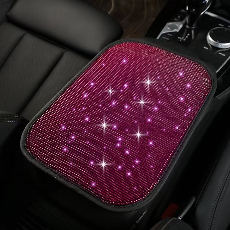 Pernă de cotieră auto cu cristale, montaj termic, potrivire universală