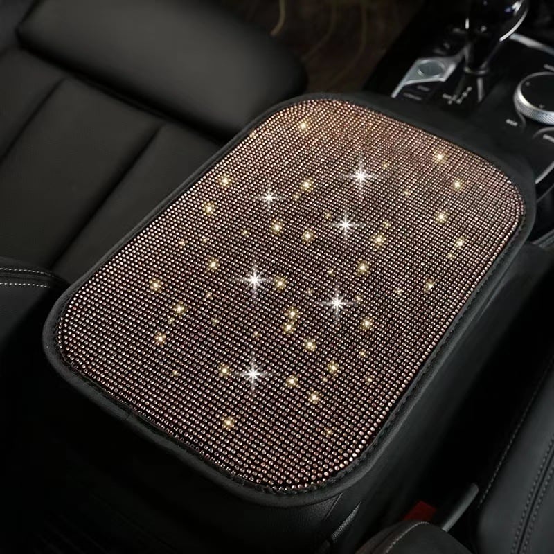 Pernă de cotieră auto cu cristale, montaj termic, potrivire universală