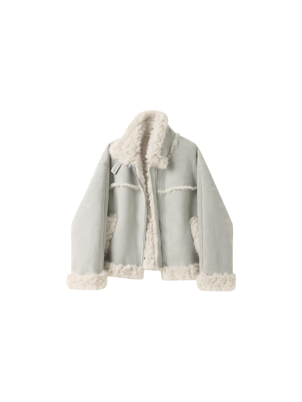 Ženska jakna od umjetnog velura s integriranim plišem, korejski stil, debela zimska, standardna duljina, zip, poliester