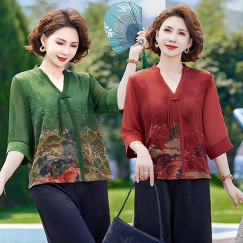 Női ing 2025 tavasz, poliészter, virágos mintázat, bő fazon, városi stílus