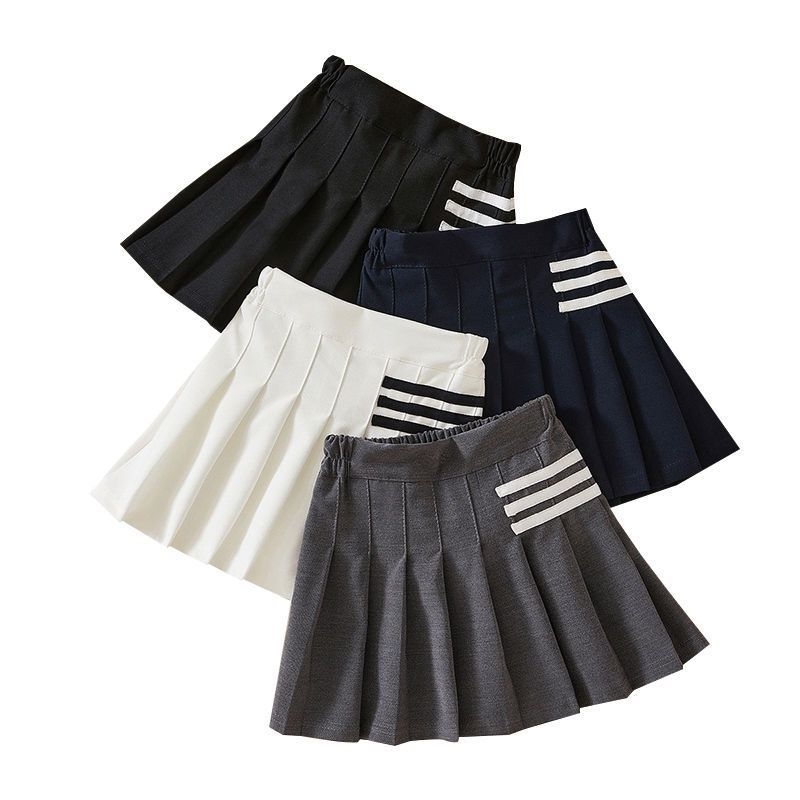 Dječja plisirana suknja u stilu fakulteta, 100% poliester, za djevojčice starije od 8 godina