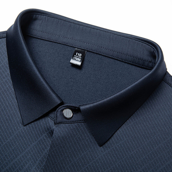 Muška košulja - slim fit, široki ovratnik, dugi rukavi, jednobojni uzorak, 100% poliester