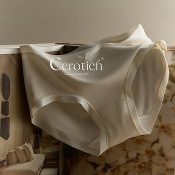 Cerotich γυναικείες βρακάκια από μαλλί Merino, διαπνεόμενα και αδιαφανή, μεσαία μέση, πλεκτό ύφασμα