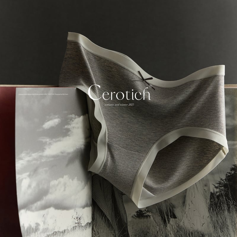 Cerotich γυναικείες βρακάκια από μαλλί Merino, διαπνεόμενα και αδιαφανή, μεσαία μέση, πλεκτό ύφασμα