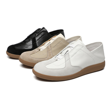 Muške slip-on tenisice, niski gornji dio; gornji dio: koža druge sloja govedine; potplat: tele tetiva; ulozak: koža svinjske gornje sloj; podstava: super vlakna