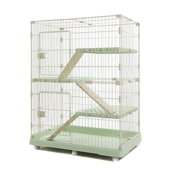 Κλουβί για κουνέλια με πολλά επίπεδα, εσωτερική χρήση, μάρκα Chuangyi, κατασκευή από συνδυασμό πλαστικού και μεταλλικού καλωδίου