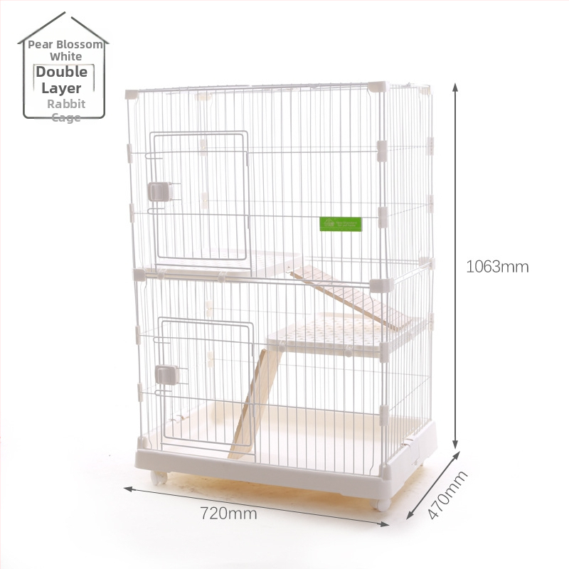 Κλουβί για κουνέλια με πολλά επίπεδα, εσωτερική χρήση, μάρκα Chuangyi, κατασκευή από συνδυασμό πλαστικού και μεταλλικού καλωδίου