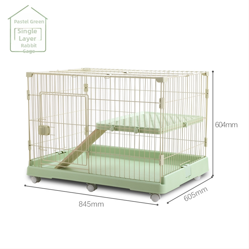 Κλουβί για κουνέλια με πολλά επίπεδα, εσωτερική χρήση, μάρκα Chuangyi, κατασκευή από συνδυασμό πλαστικού και μεταλλικού καλωδίου