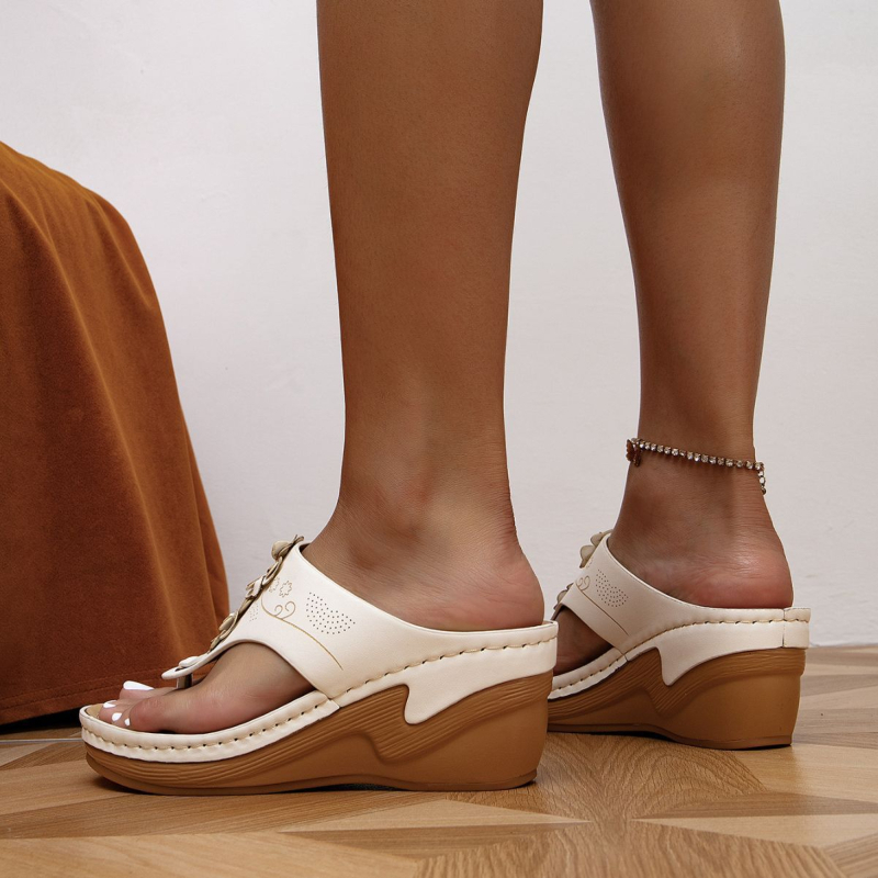 Sandale s uzorkom herringbone (materijal vamp: mikrovlakna; oblik vrha: okrugli; podstava: PU; potplat: TPR)