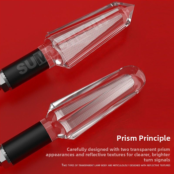 Κρύσταλλος LED φλας κατεύθυνσης για μοτοσικλέτες και ηλεκτρικά οχήματα, 12V, κατάλληλο για όλα τα μοντέλα, ABS+LED