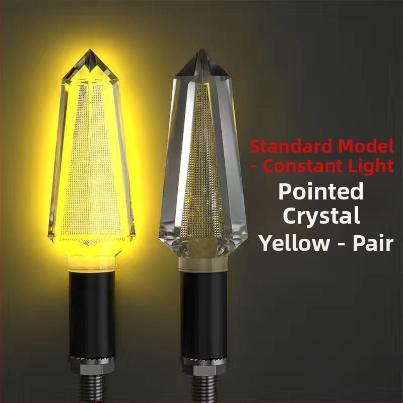 Κρύσταλλος LED φλας κατεύθυνσης για μοτοσικλέτες και ηλεκτρικά οχήματα, 12V, κατάλληλο για όλα τα μοντέλα, ABS+LED