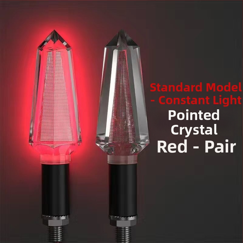 Κρύσταλλος LED φλας κατεύθυνσης για μοτοσικλέτες και ηλεκτρικά οχήματα, 12V, κατάλληλο για όλα τα μοντέλα, ABS+LED