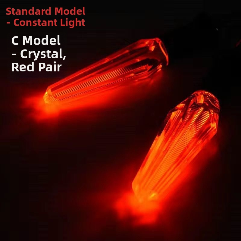 Κρύσταλλος LED φλας κατεύθυνσης για μοτοσικλέτες και ηλεκτρικά οχήματα, 12V, κατάλληλο για όλα τα μοντέλα, ABS+LED