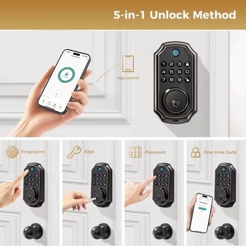 Setebao zaključavanje s otiskom prsta, model E02-F, za kapije, Bluetooth otključavanje, otisak prsta, ključ i lozinka