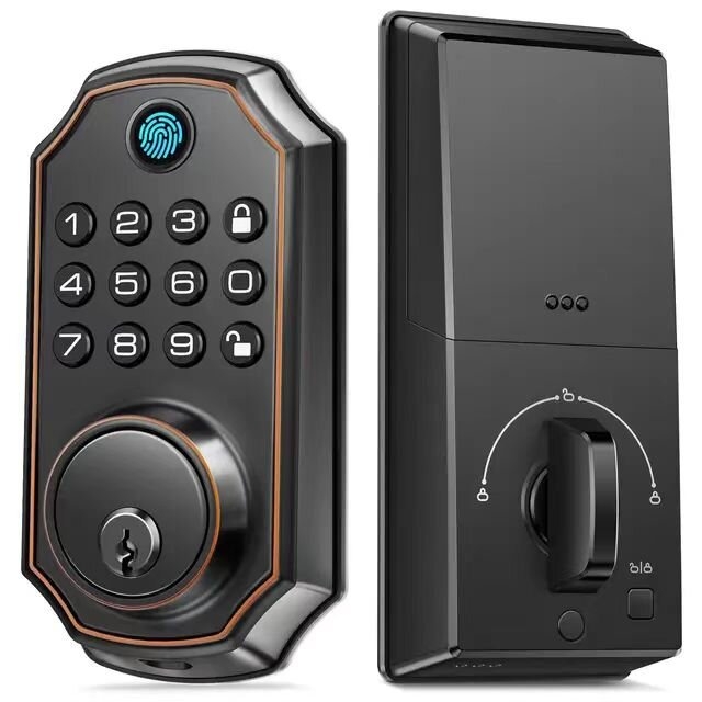 Setebao zaključavanje s otiskom prsta, model E02-F, za kapije, Bluetooth otključavanje, otisak prsta, ključ i lozinka