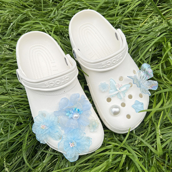 Cipővirág-kiegészítők, 34-es virág kollekció, alkalmas szandálokra és papucsokra, csat-stílus, szezonok: nyár, tavasz, ősz