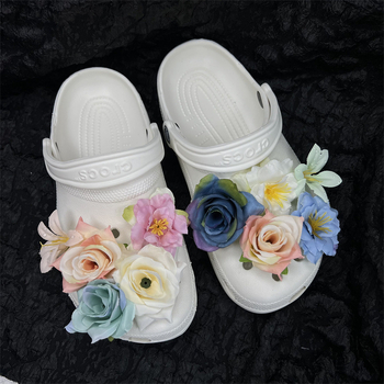 Cipővirág-kiegészítők, 34-es virág kollekció, alkalmas szandálokra és papucsokra, csat-stílus, szezonok: nyár, tavasz, ősz