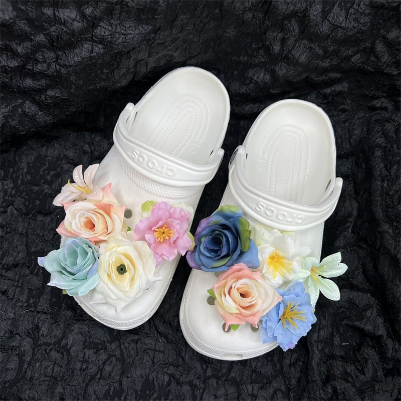 Cipővirág-kiegészítők, 34-es virág kollekció, alkalmas szandálokra és papucsokra, csat-stílus, szezonok: nyár, tavasz, ősz